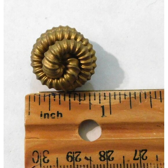 Vintage Gold-Tone Knotted Buttons Set of 2 Acrylic .5 Inch - Picture 5 of 5